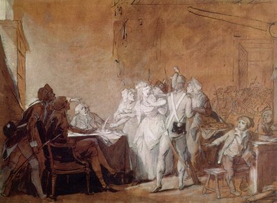 Die Verhaftung von Charlotte Corday von Louis Leopold Boilly